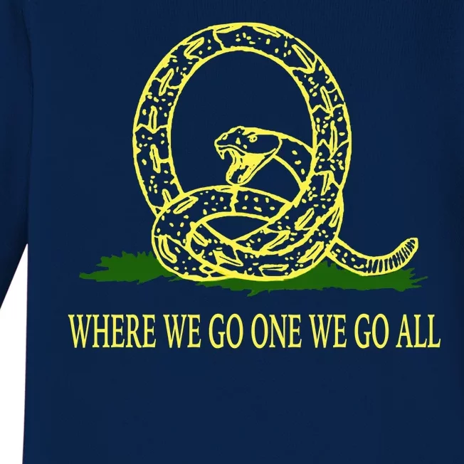 Q Anon Don't Tread On Me Qanon Baby Long Sleeve Bodysuit