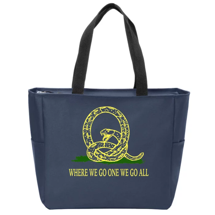 Q Anon Don't Tread On Me Qanon Zip Tote Bag