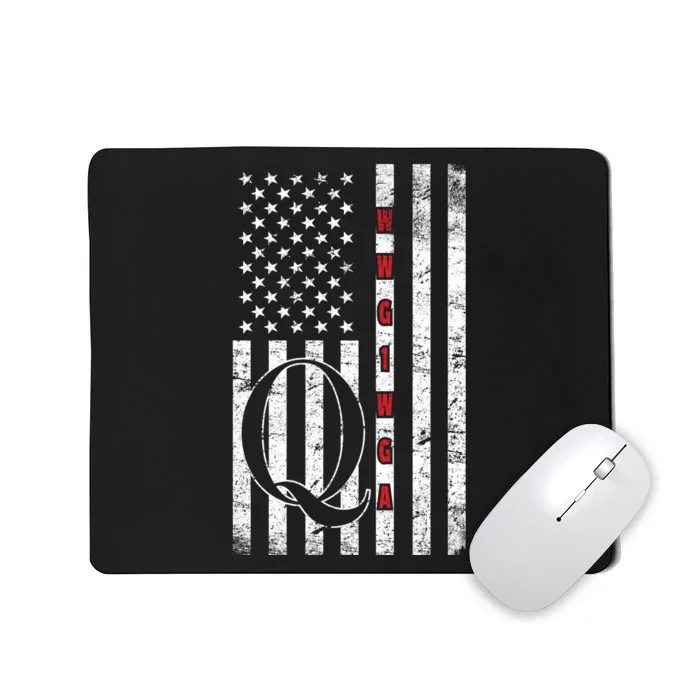 Q-anon Flag Where We Go One We Go All WWG1WGA Mousepad