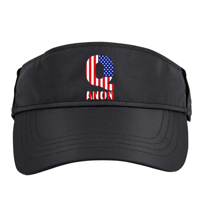 Q Anon Patriotic USA Flag Adult Drive Performance Visor