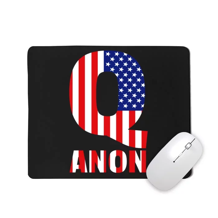 Q Anon Patriotic USA Flag Mousepad