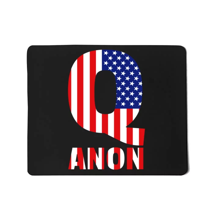 Q Anon Patriotic USA Flag Mousepad