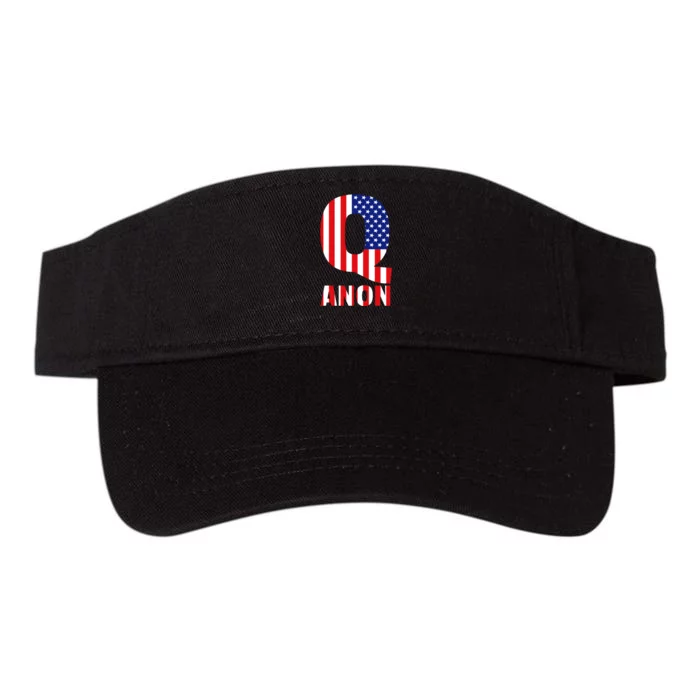 Q Anon Patriotic USA Flag Valucap Bio-Washed Visor