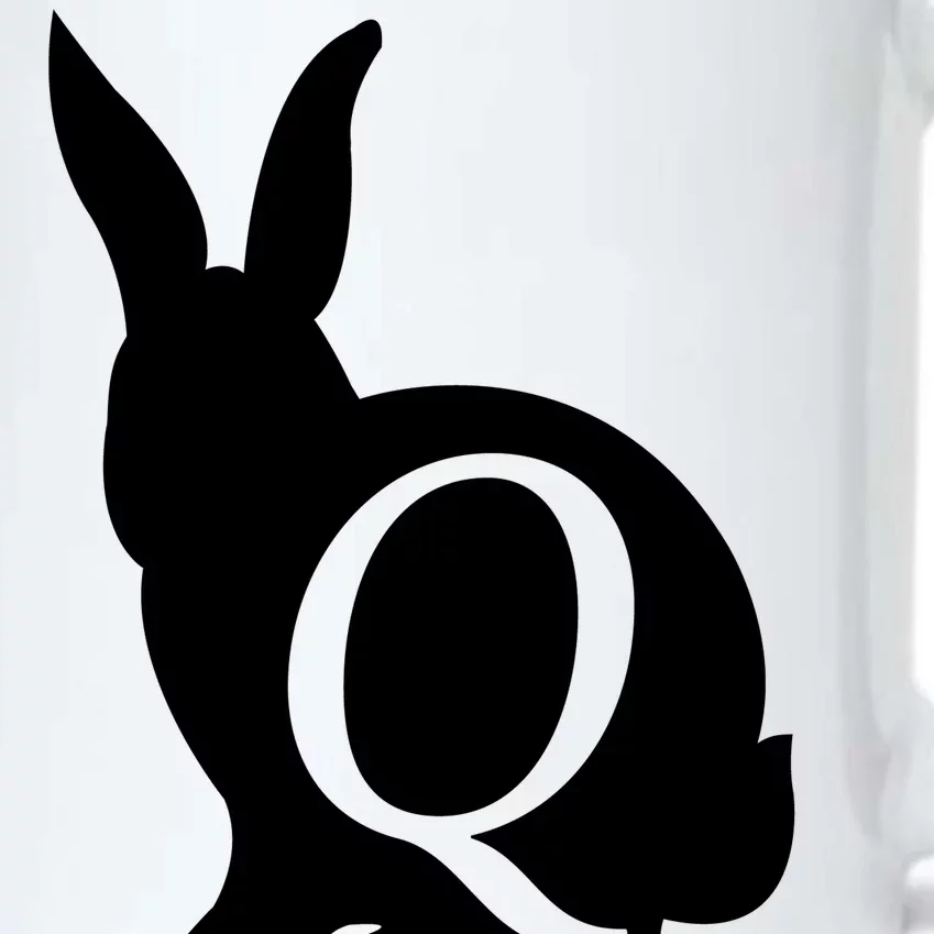 Q-anon Rabbit Logo Black Color Changing Mug