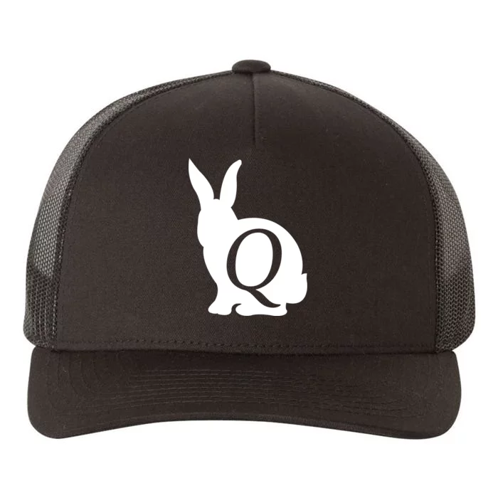 Q-anon Rabbit Logo Yupoong Adult 5-Panel Trucker Hat