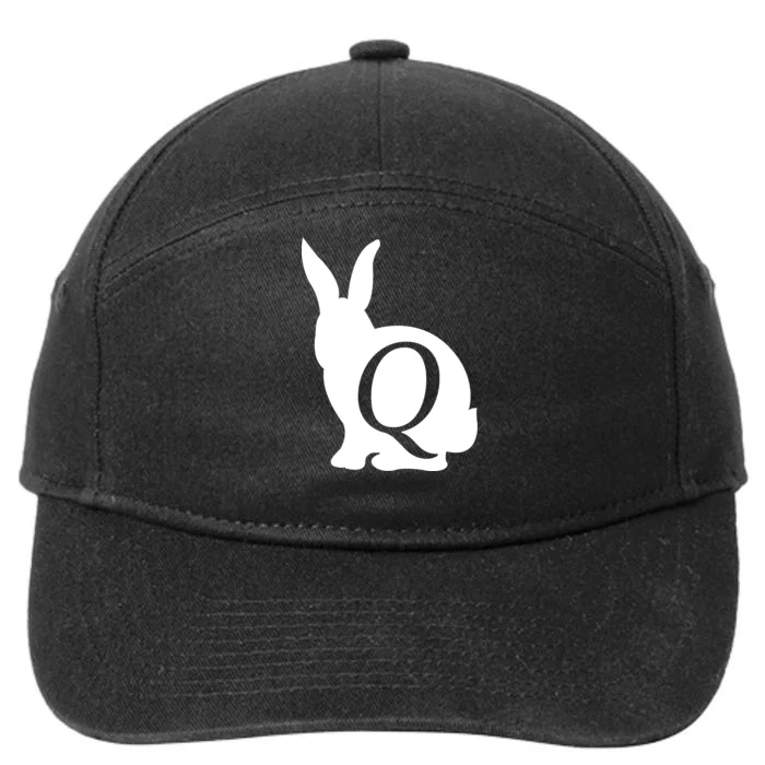 Q-anon Rabbit Logo 7-Panel Snapback Hat