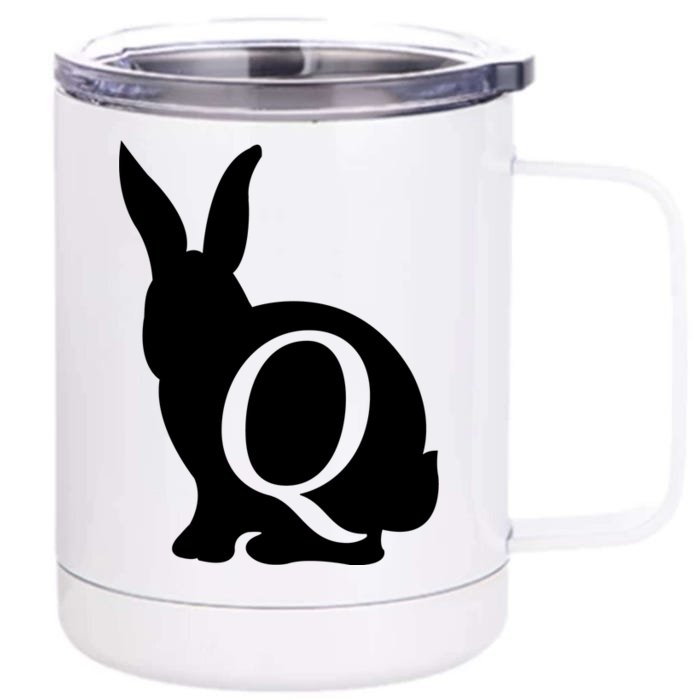 Q-anon Rabbit Logo Front & Back 12oz Stainless Steel Tumbler Cup