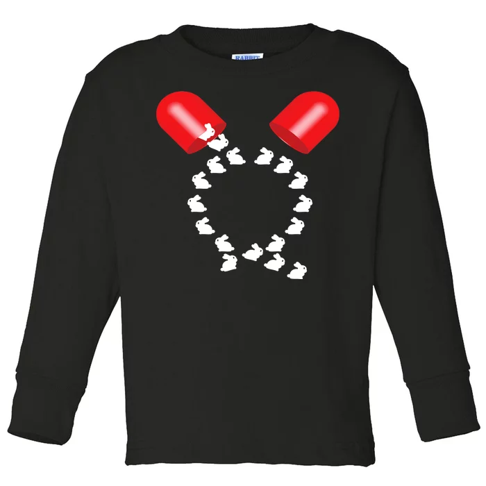 Q Anon Red Pill Qanon Toddler Long Sleeve Shirt