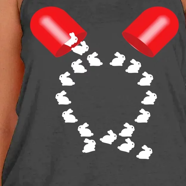 Q Anon Red Pill Qanon Women's Knotted Racerback Tank