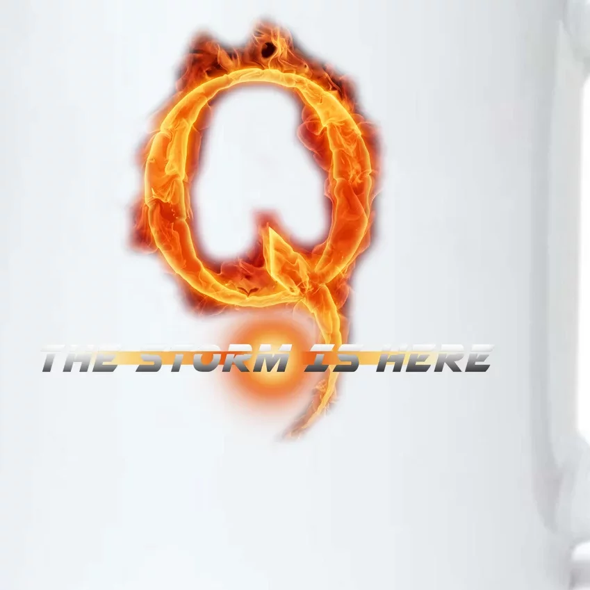 Q-Anon The Storm Is Here Black Color Changing Mug