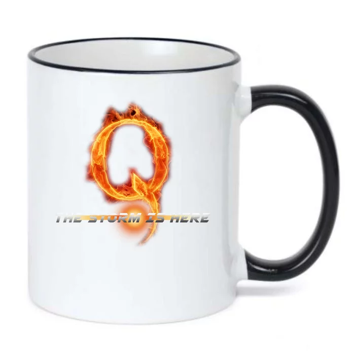 Q-Anon The Storm Is Here Black Color Changing Mug