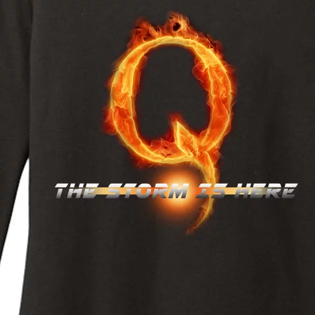 Q-Anon The Storm Is Here Womens CVC Long Sleeve Shirt