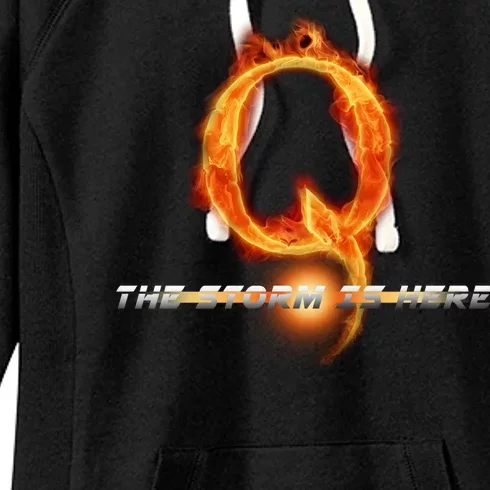 Q-Anon The Storm Is Here Women's Fleece Hoodie