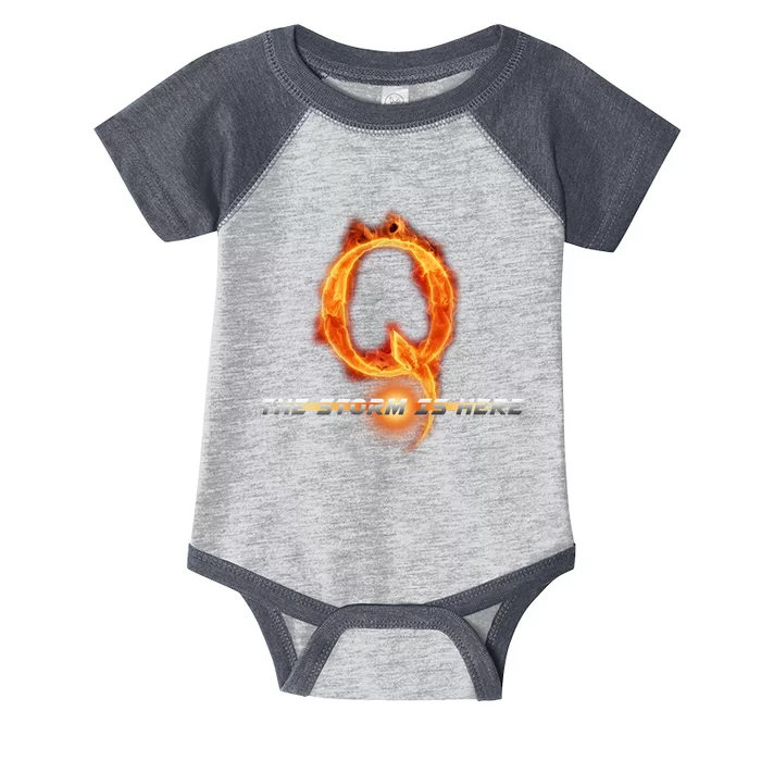 Q-Anon The Storm Is Here Infant Baby Jersey Bodysuit