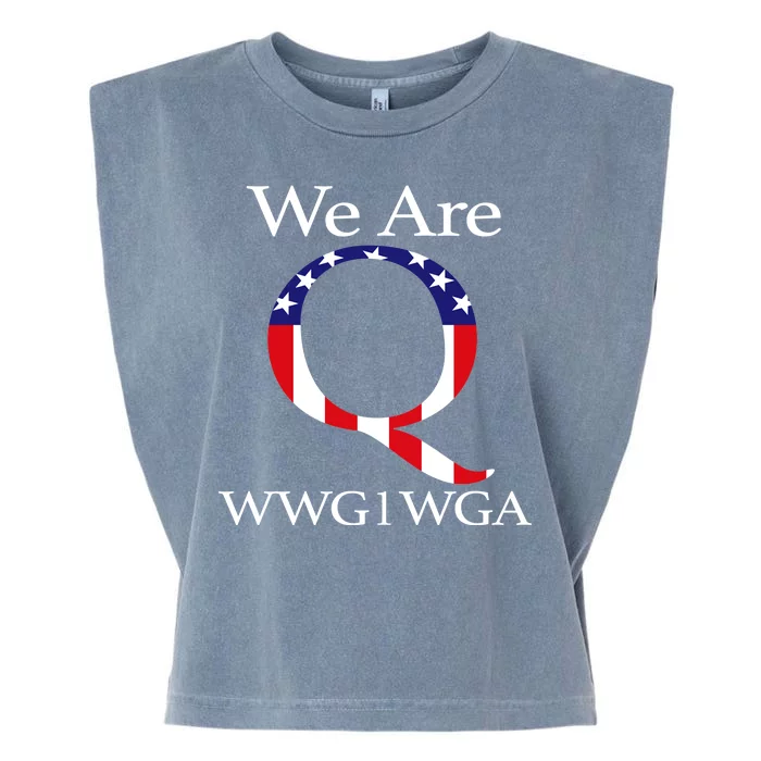 Q Anon We Are WWG1WGA Qanon Garment-Dyed Women's Muscle Tee