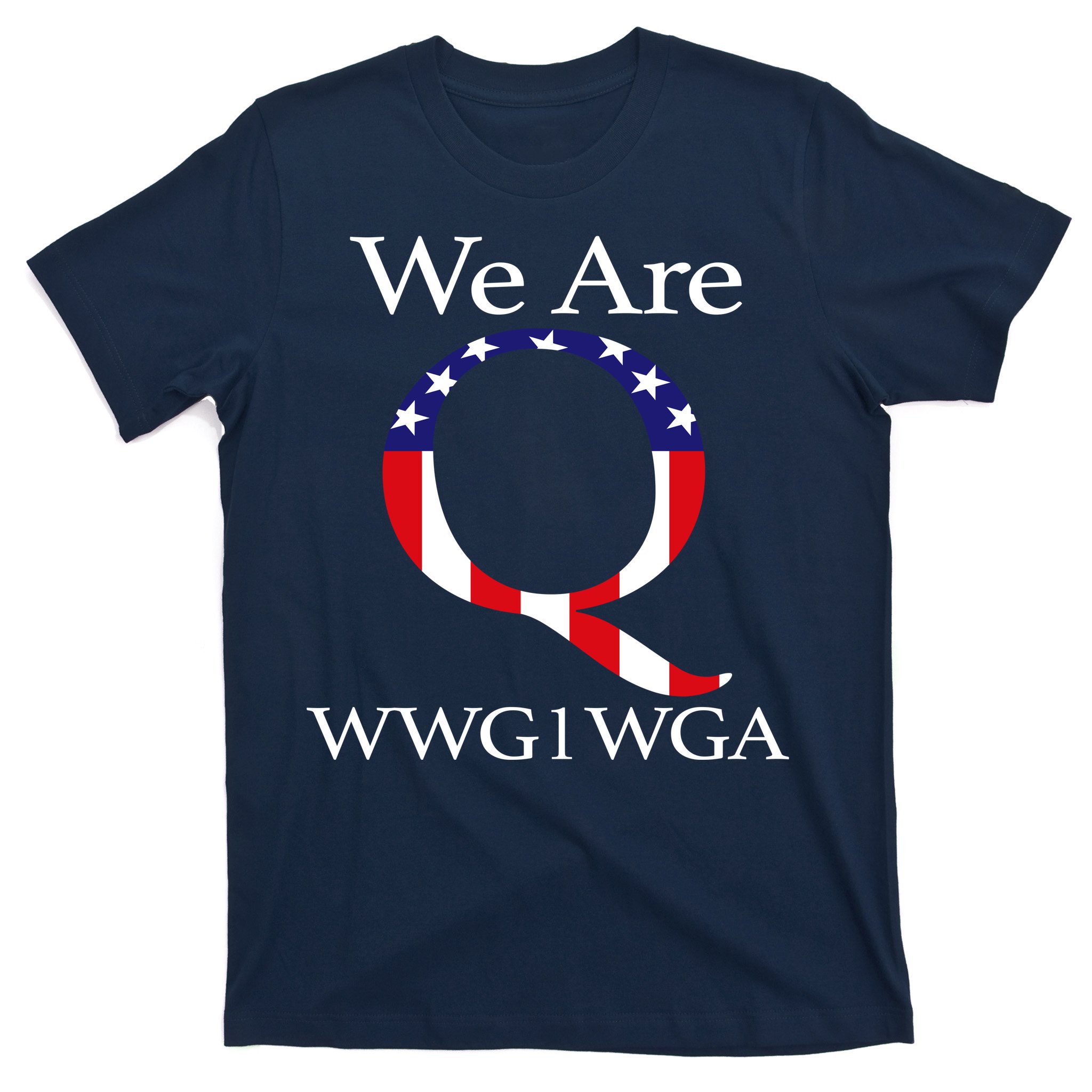 Distressed Q American Flag WWG1WGA Women's Long Sleeve Tee Deep State Patriotic 