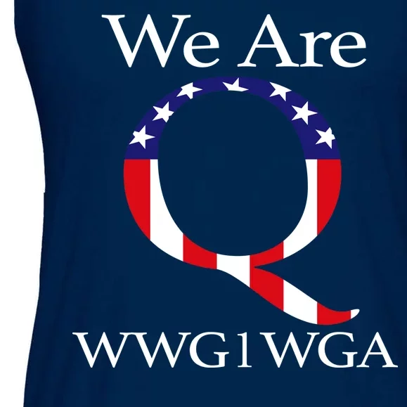 Q Anon We Are WWG1WGA Qanon Ladies Essential Flowy Tank