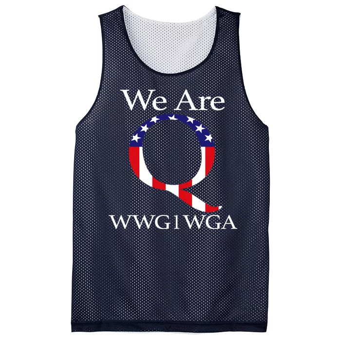 Q Anon We Are WWG1WGA Qanon Mesh Reversible Basketball Jersey Tank