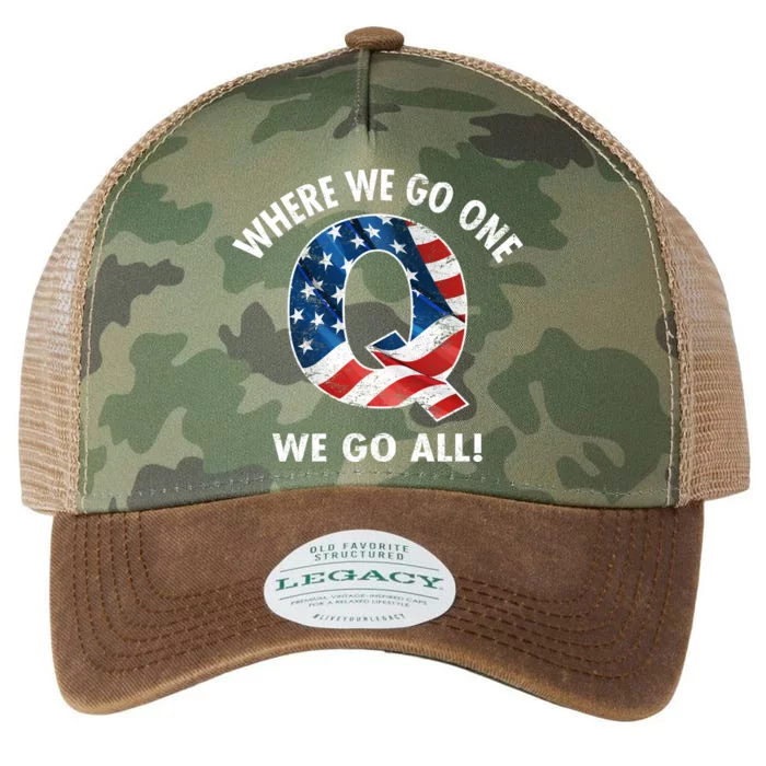 Q Anon Where We Go One We Go All Legacy Tie Dye Trucker Hat