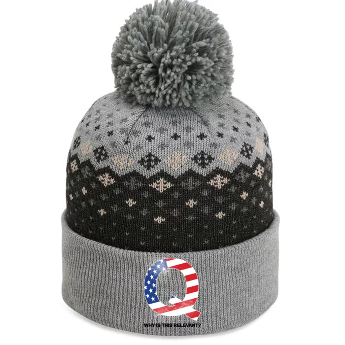 Q Anon Why Is this Relevant The Baniff Cuffed Pom Beanie