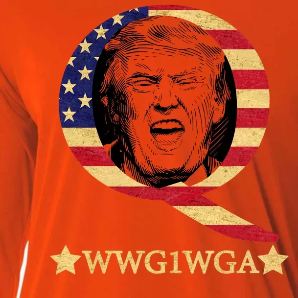 Q-Anon WWG1WGA Trump Great Awaking Cooling Performance Long Sleeve Crew