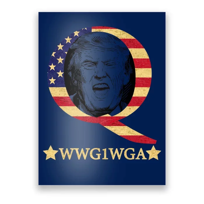 Q-Anon WWG1WGA Trump Great Awaking Poster