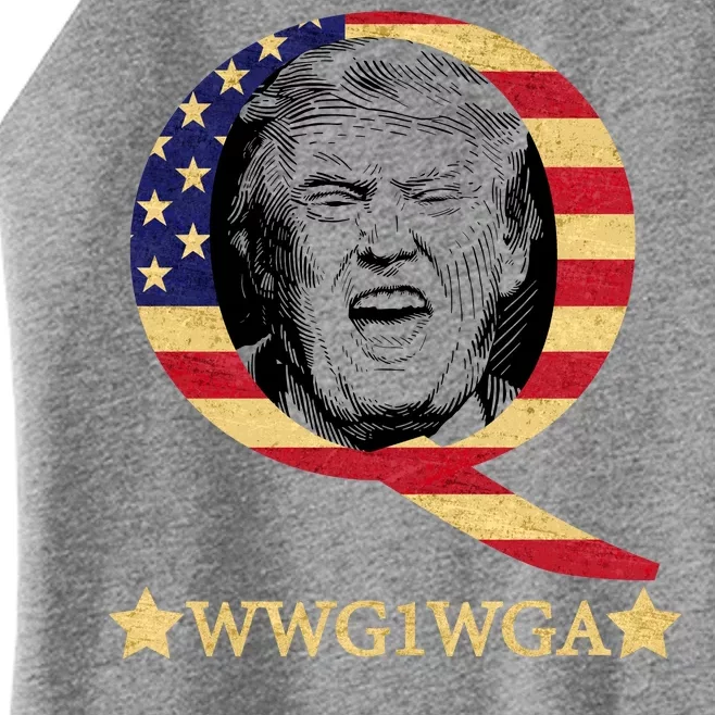 Q-Anon WWG1WGA Trump Great Awaking Women’s Perfect Tri Rocker Tank