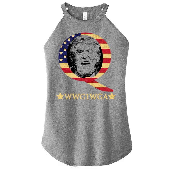 Q-Anon WWG1WGA Trump Great Awaking Women’s Perfect Tri Rocker Tank