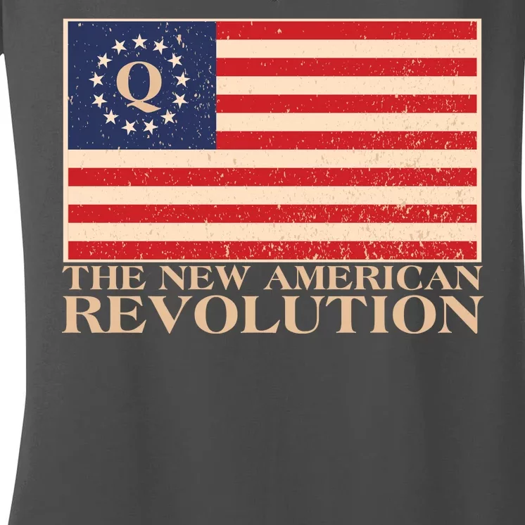 Q The New American Revolution Qanon Women's V-Neck T-Shirt