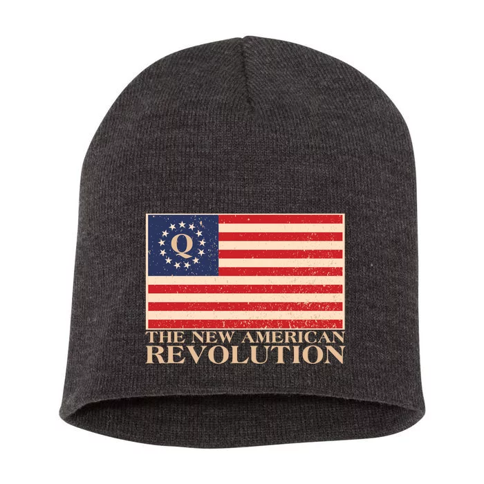 Q The New American Revolution Qanon Short Acrylic Beanie