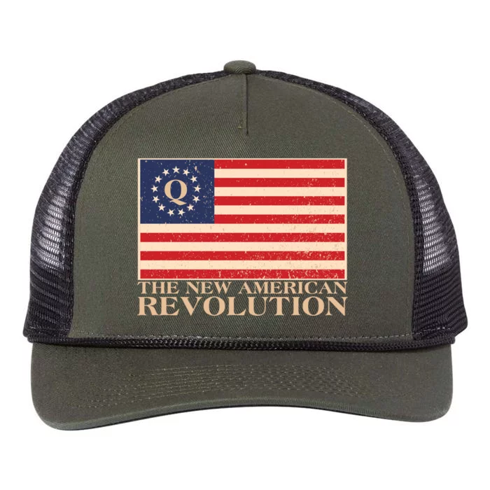 Q The New American Revolution Qanon Retro Rope Trucker Hat Cap