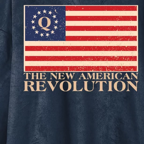 Q The New American Revolution Qanon Hooded Wearable Blanket