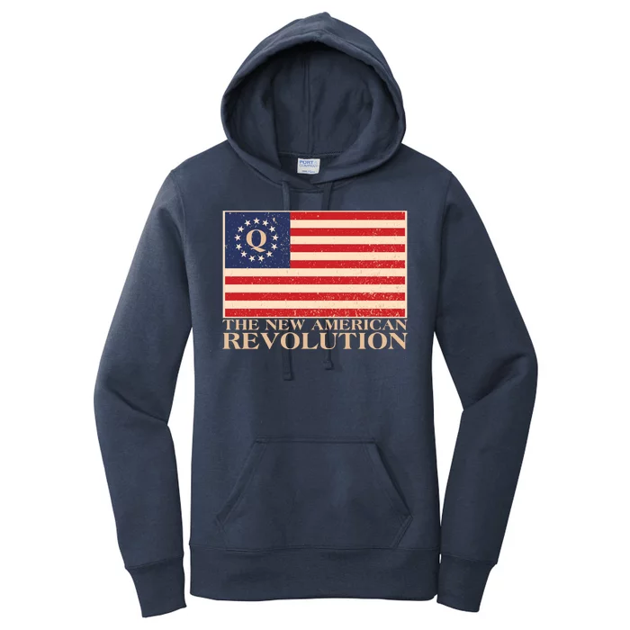 Q The New American Revolution Qanon Women's Pullover Hoodie