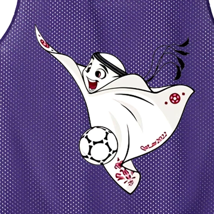 Qatar 2022 Soccer Football Cup La'eeb Team Support Mesh Reversible Basketball Jersey Tank