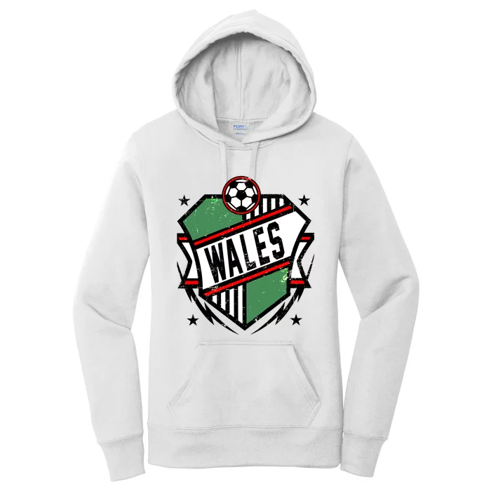 Qatar 2022 Soccer Football Cup Wales Team Support Women's Pullover Hoodie