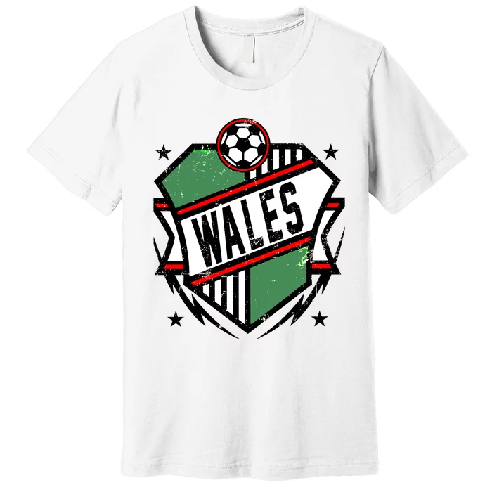 Qatar 2022 Soccer Football Cup Wales Team Support Premium T-Shirt