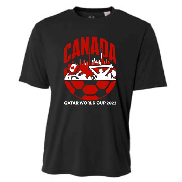 Qatar 2022 Soccer Football Cup Canada Team Support Cooling Performance Crew T-Shirt