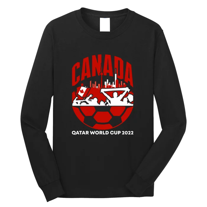 Qatar 2022 Soccer Football Cup Canada Team Support Long Sleeve Shirt