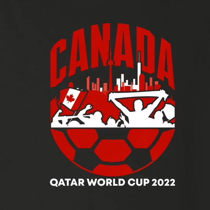 Qatar 2022 Soccer Football Cup Canada Team Support Toddler Long Sleeve Shirt