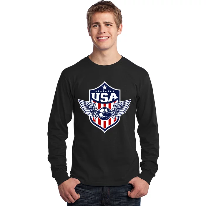 Qatar 2022 Soccer Football Cup America USA Team Support Long Sleeve Shirt