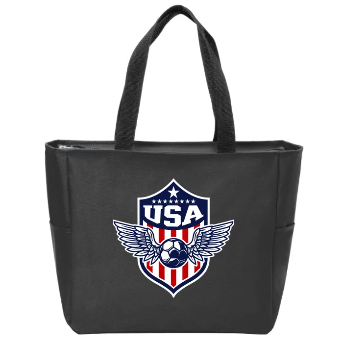 Qatar 2022 Soccer Football Cup America USA Team Support Zip Tote Bag