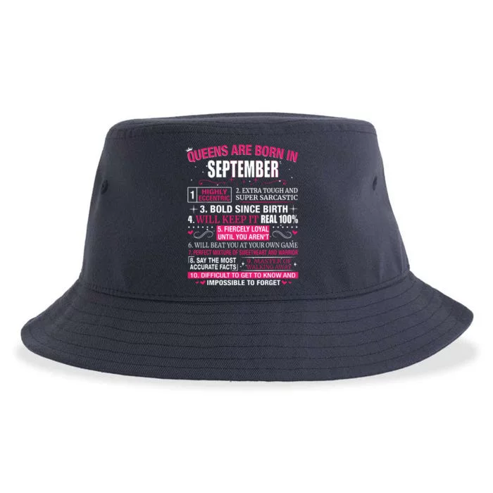 Queens Are Born In September Sustainable Bucket Hat