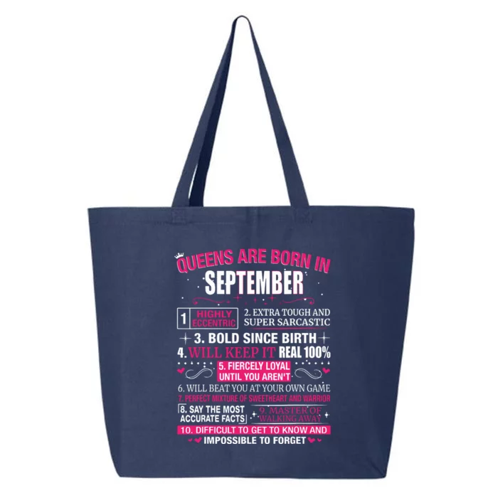 Queens Are Born In September 25L Jumbo Tote