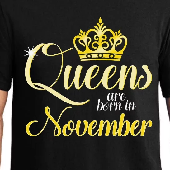 Queens Are Born In November Women Birthday Month Date Gift Pajama Set