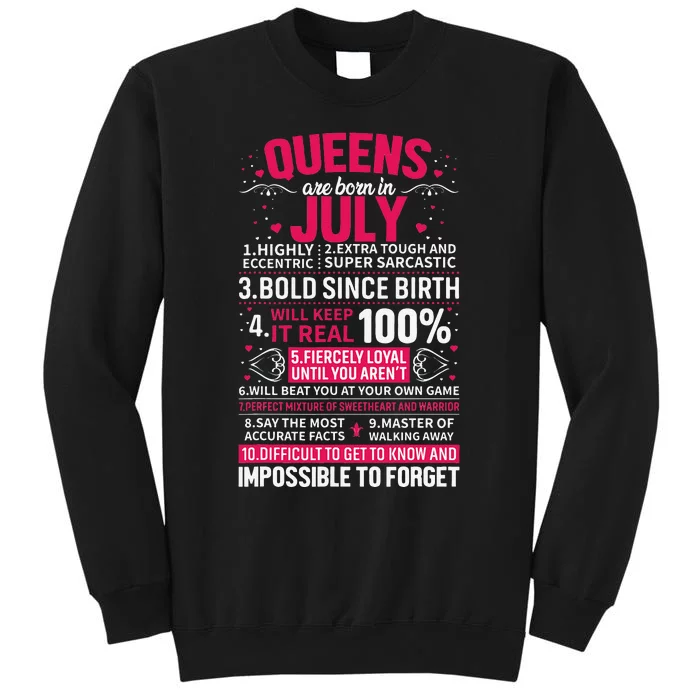 Queens Are Born in July Sweatshirt