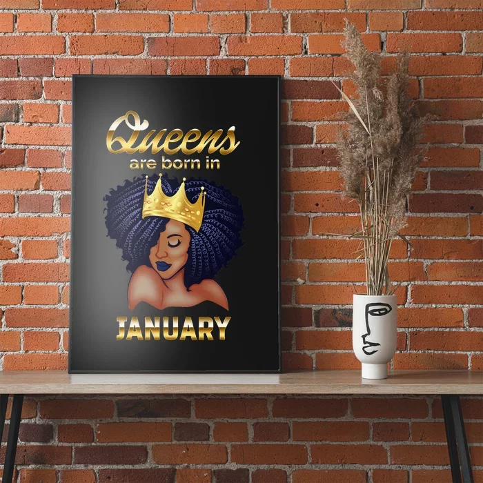 Queens Are Born In January Birthday For Wo Poster