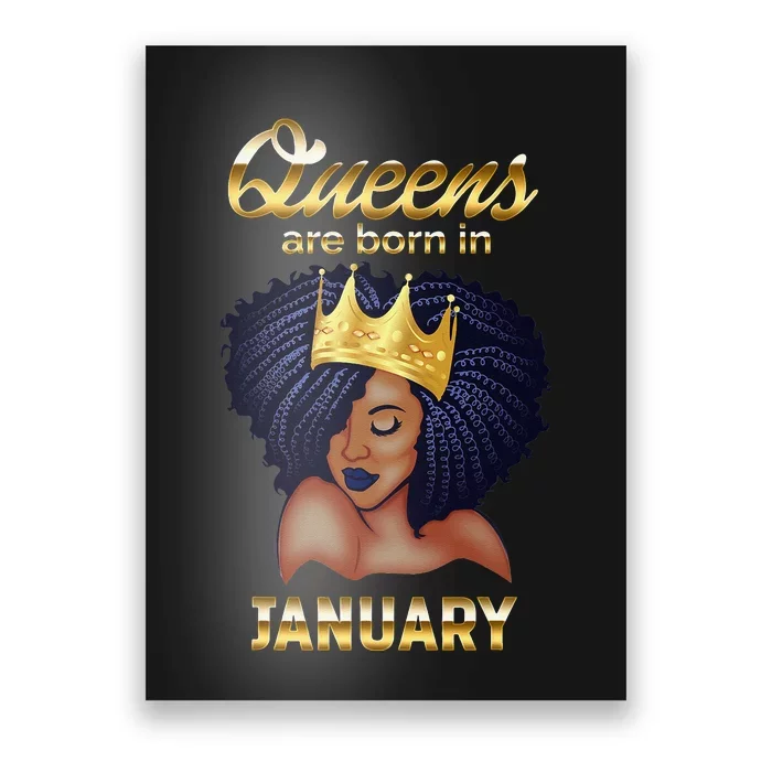 Queens Are Born In January Birthday For Wo Poster