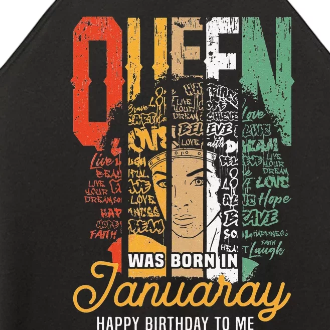 Queens Are Born in January for Wo African American Women’s Perfect Tri Rocker Tank