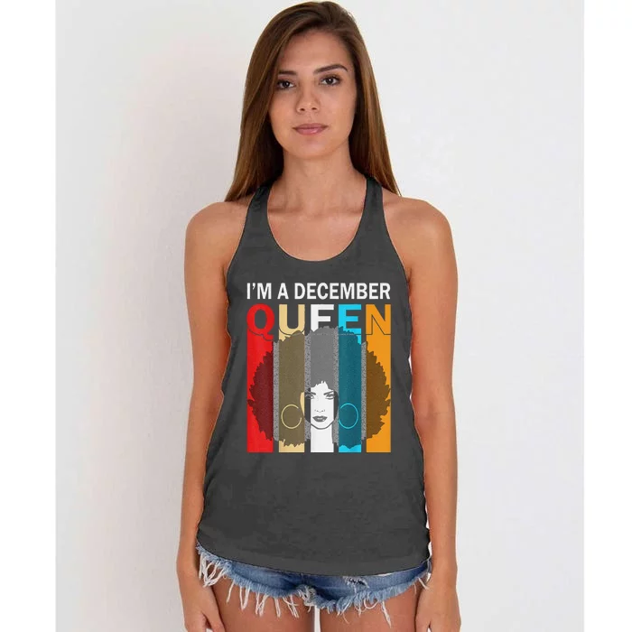 Queens Are Born In December I'm A December Queen Women's Knotted Racerback Tank