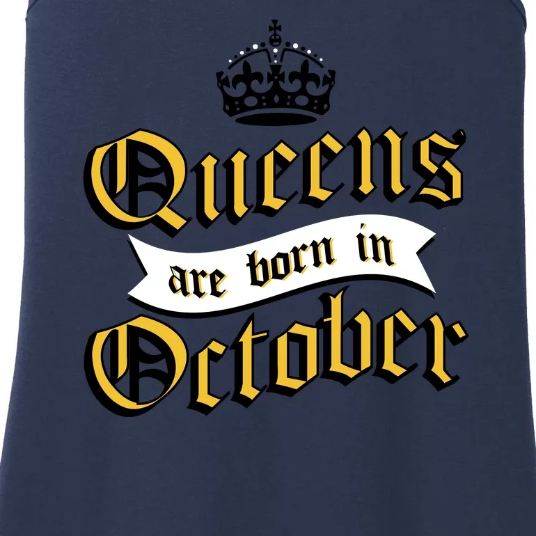 Queens Are Born In October Ladies Essential Tank